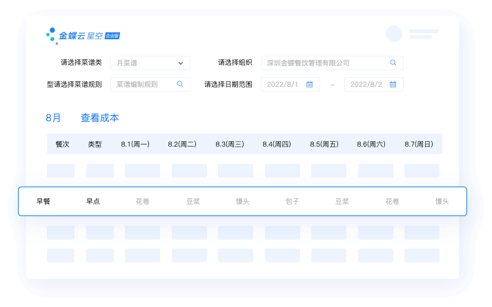 多种菜谱编排方式，实现成本前置管控
